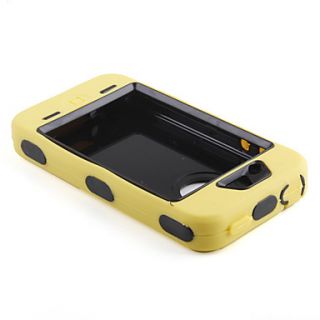 USD $ 3.49   Robot Hard Rubber Case Cover For Iphone4 (Yellow),