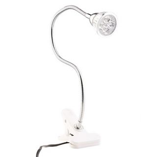 4W Natural White Light Flexible Neck LED Table Bed Reading Lamp with
