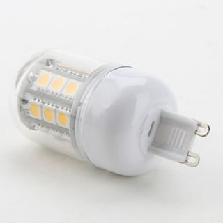 g9 SMD 300lm 3.5W 27x5050 2800 3200k branco quente lâmpada de milho