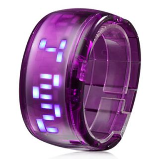 USD $ 7.49   Bracelet Design Future Blue LED Wrist Watch   Purple