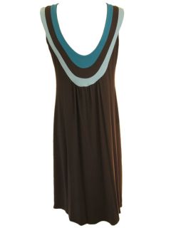 Kara Janx Brown Emerald Combo Dress Size Large