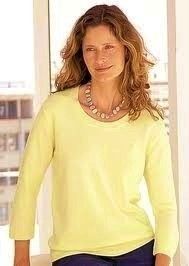Karen Scott Yellow 3 4 Sleeve Cotton Shirt Top Womens XL New