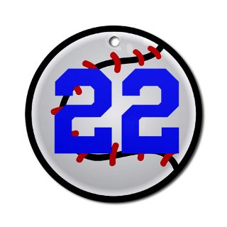 Gifts  Baseball Home Decor  BB/SB Number Ornament (Round