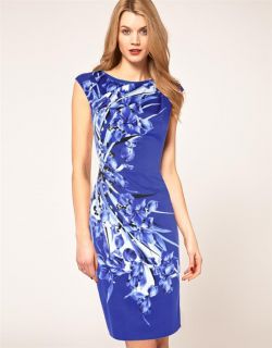 Karen Millen Signature Floral Print Dress Size 10 UK 8 AU