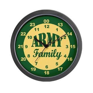 Army Family 24 hour military time Wall Clock