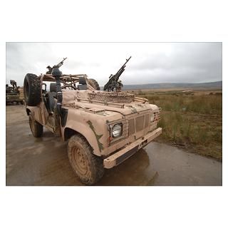 Pink Panther Land Rover of the British Army Poster