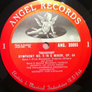KARAJAN tchaikovsky symphony no 5 LP mint  ANG 35055 Vinyl Record UK