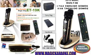 Tagalog Version 2010 Model ET19K Magic Sing Karaoke Mic