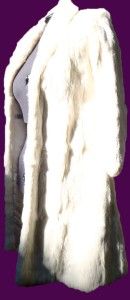 White 100 Real Fur Coat Vintage Ladies Medium Beautiful
