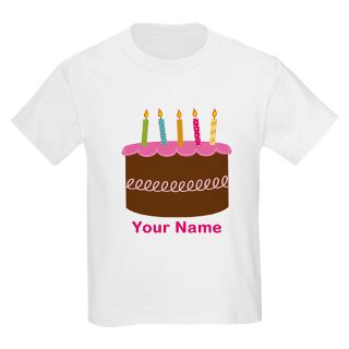 Gifts  5 Kids Clothing  Custom 5th Birthday Cake T Shirt