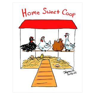 Wall Art  Posters  Home Sweet Coop Poster