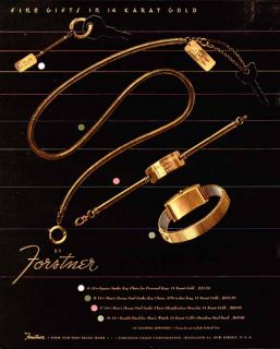 14 Karat Gold Gifts in 1945 Forstner Chain Jewelry Ad