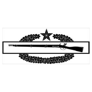 Combat Infantry Badge 2nd Awd B W Wall Art Poster