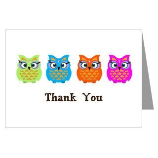 Colorful Owls Greeting Card