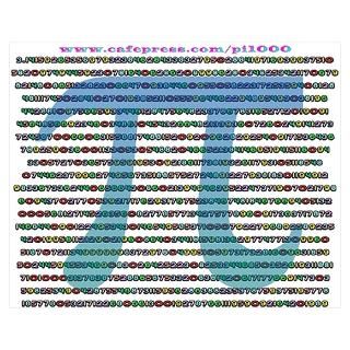 Wall Art  Posters  1000 digits of PI Poster