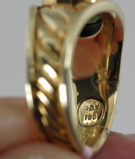 David Yurman 18K Cable Green Tourmaline Ring 6 25 $1950
