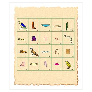 Wall Art  Posters  Phonetic Egyptian hieroglyphs
