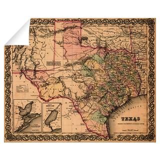 Wall Art  Wall Decals  Antique Map of Texas Wall