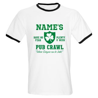 Beer Gifts  Beer T shirts  Custom Irish Pub Crawl T