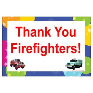 Wall Art  Posters  Thank You Firefighters Poster