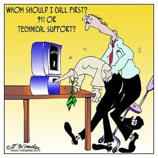 Call 911 or Technical Support? Poster