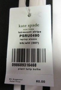 Kate Spade New York Fairmount Stripe 15 Laptop Sleeve Case PSRU0490