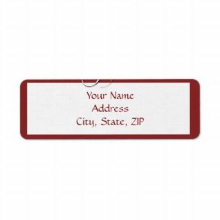Forever Initials on Red Return Address Label