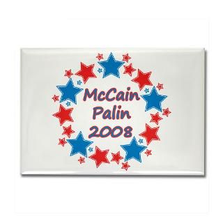 McCain Palin 2008 Stars Rectangle Magnet for $4.50