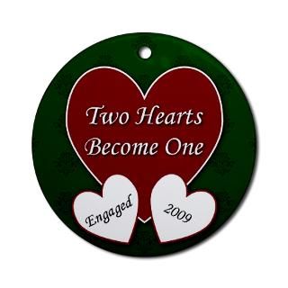 2009 Gifts  2009 Home Decor  2 Hearts Engaged 2009 Ornament