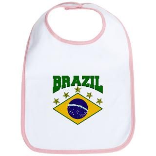 Brasil Gifts  Brasil Baby Bibs  Brazil Soccer Flag 2010 Bib