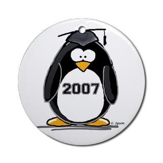 2007 Graduate Penguin Ornament (Round) for $12.50