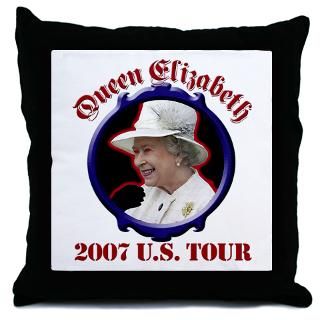 Alberto More Fun Stuff  Queen Elizabeth 2007 US Tour Throw Pillow