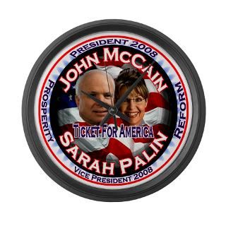 McCain Palin 2008 Large Wall Clock for $40.00