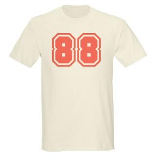 Varsity Uniform Number 88 (Pink) Ash Grey T Shirt T Shirt by