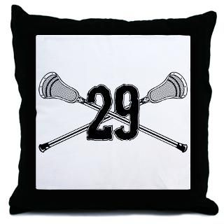 Lacrosse Number 29 Throw Pillow