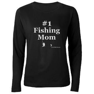 Number One Fishing Mom LS Dark Tee