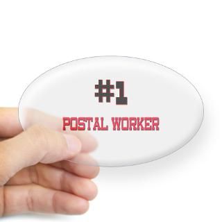 Number 1 POSTAL WORKER Oval Decal for $4.25