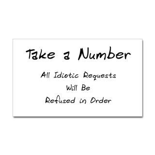 Take a Number Rectangle Decal for $4.25