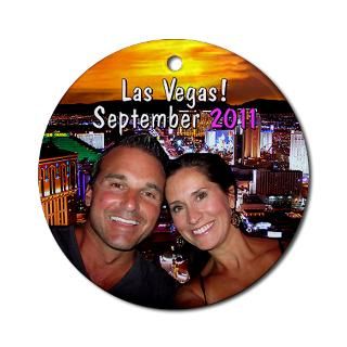 Las Vegs Couple 2011 Ornament (Round)  Las Vegas Personalized