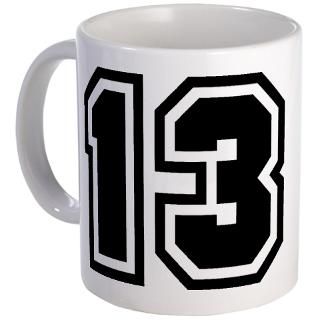13 Gifts  13 Drinkware  Varsity Uniform Number 13 Mug