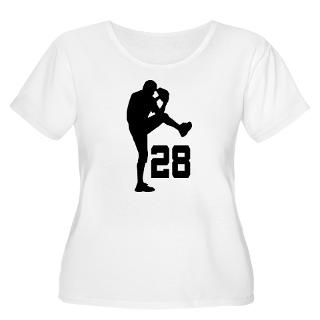 Baseball Uniform Number 28 Plus Size T Shirt by milestonesbaseball