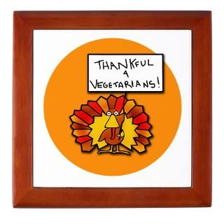 Thankful 4 Vegetarians Keepsake Box  Funny Thanksgiving Thankful