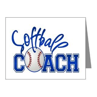 Gifts  Alialley Note Cards  Softball Coach Note Cards (Pk of 10