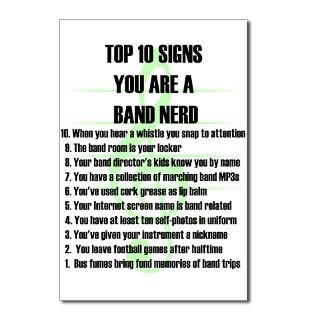 Band Nerd Top 10 Signs Postcards (8)  Top 10 Signs Your Are a Band