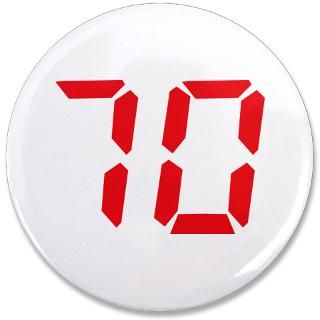 70 seventy red alarm clock number  Tomaniac Lines Designs