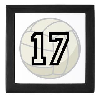 Volleyball Player Number 17 Keepsake Box