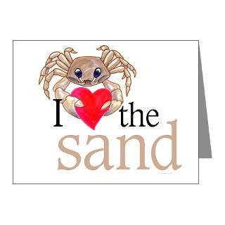 Beach Gifts  Beach Note Cards  I heart sand Note Cards (Pk of 10)