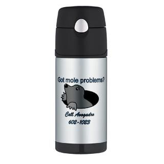 Gifts  Avogadro Drinkware  Mole Problems Thermos Bottle (12 oz