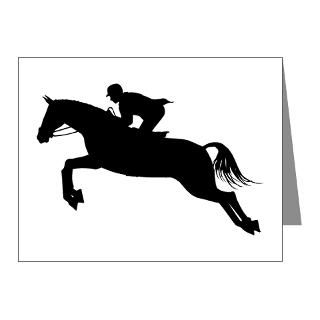 Horse Jumping Silhouette Note Cards (Pk of 10) by ShowYourShirt