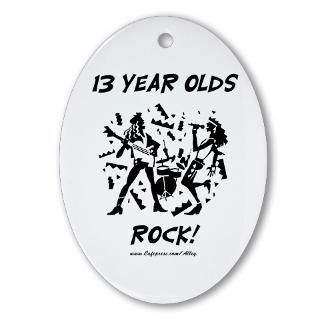 13 Year Olds Rock Oval Ornament for $12.50